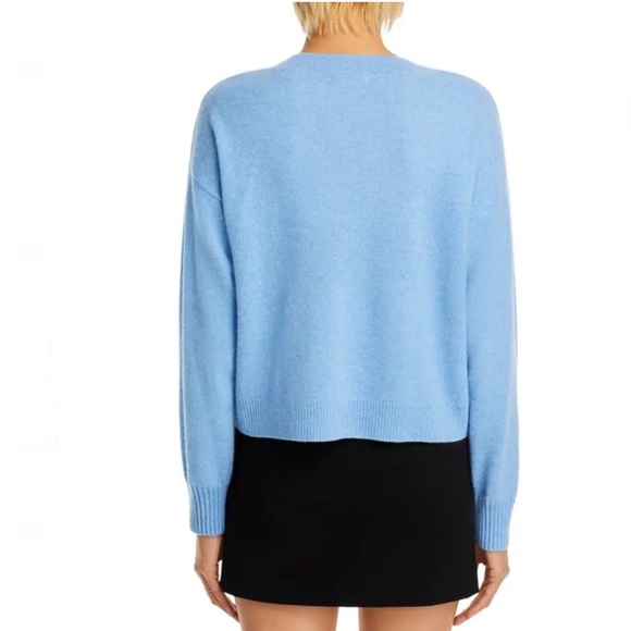 AQUA Cashmere V-Neck Cardigan – Heather Blue (XL) – NWT - Picture 4 of 6